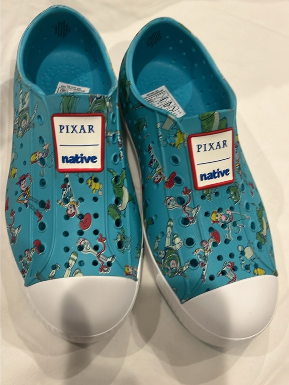 Native Kids Pixar Blue Toy Story Slip-On Sandals